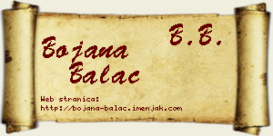 Bojana Balać vizit kartica
